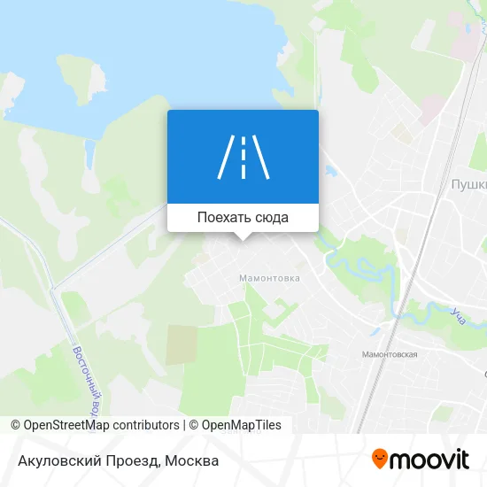 Карта Акуловский Проезд