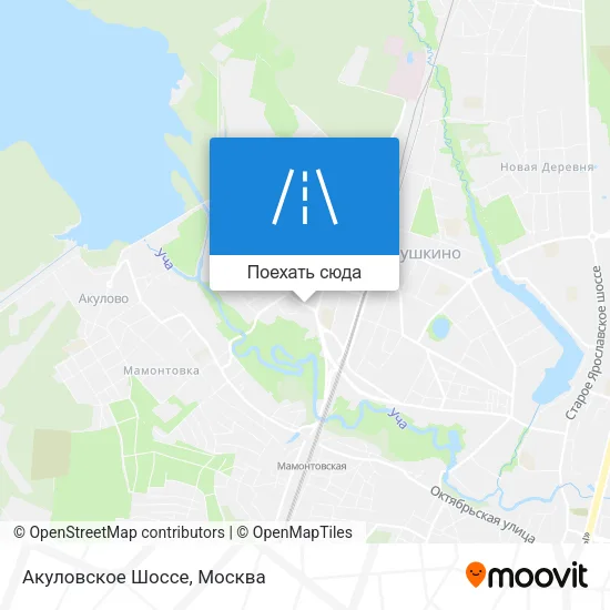 Карта Акуловское Шоссе