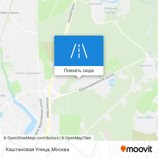 Карта Каштановая Улица