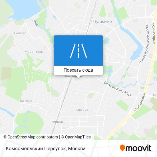 Карта Комсомольский Переулок