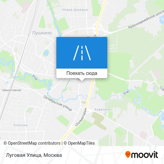 Карта Луговая Улица