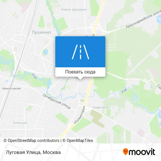 Карта Луговая Улица