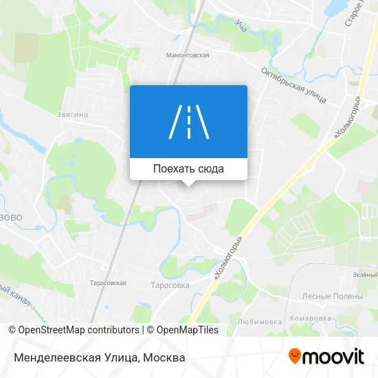 Карта Менделеевская Улица