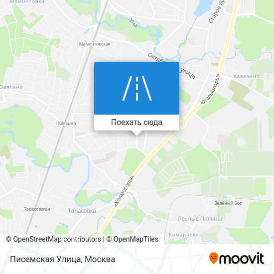 Карта Писемская Улица