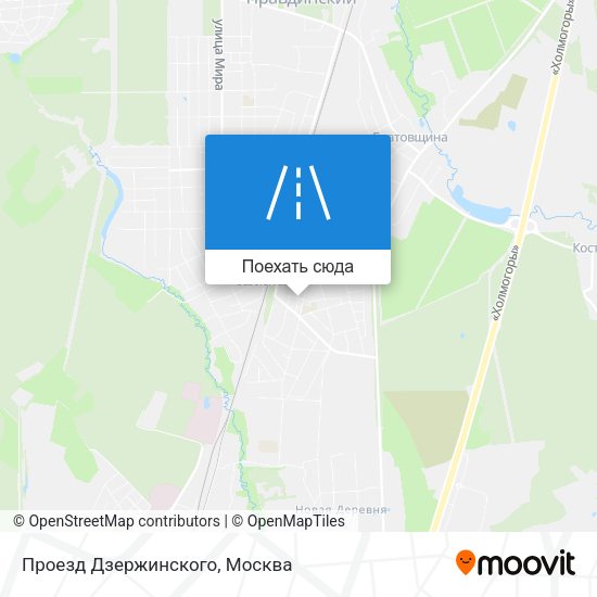 Карта Проезд Дзержинского