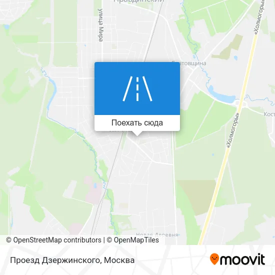 Карта Проезд Дзержинского