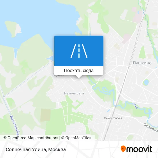 Карта Солнечная Улица