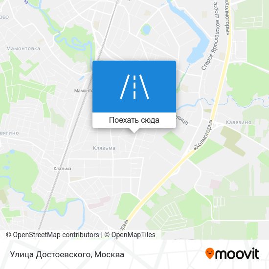 Карта Улица Достоевского