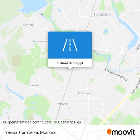 Карта Улица Ленточка