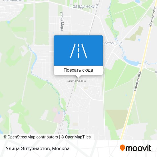 Карта Улица Энтузиастов
