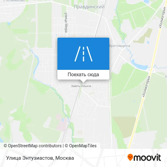 Карта Улица Энтузиастов