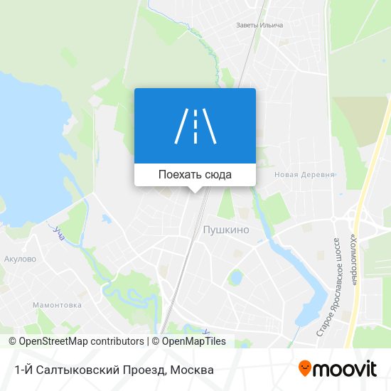 Карта 1-Й Салтыковский Проезд