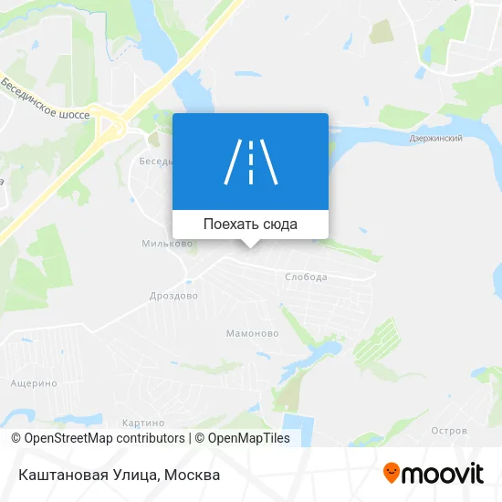 Карта Каштановая Улица