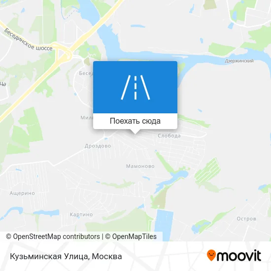 Карта Кузьминская Улица