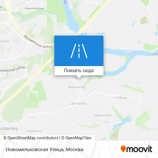 Карта Новомильковская Улица