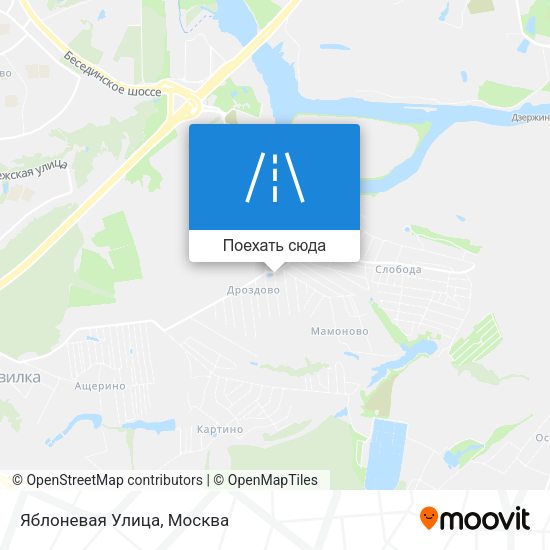Карта Яблоневая Улица