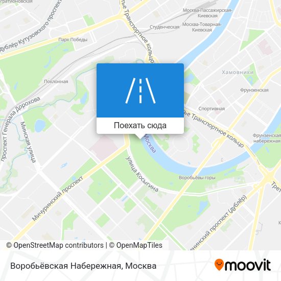 Карта Воробьёвская Набережная