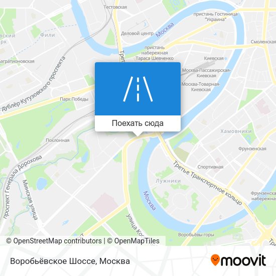 Карта Воробьёвское Шоссе
