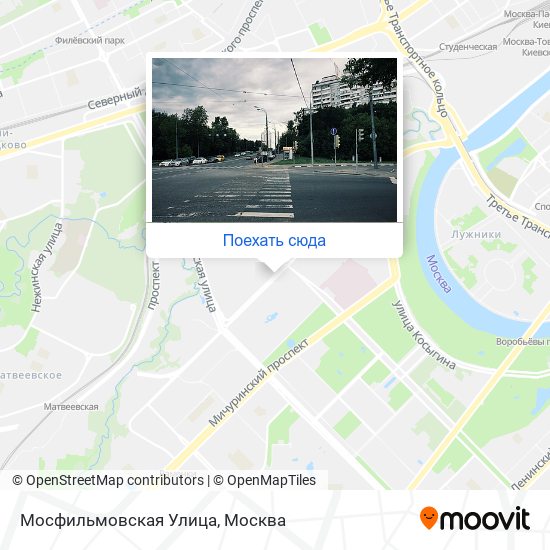 Карта Мосфильмовская Улица