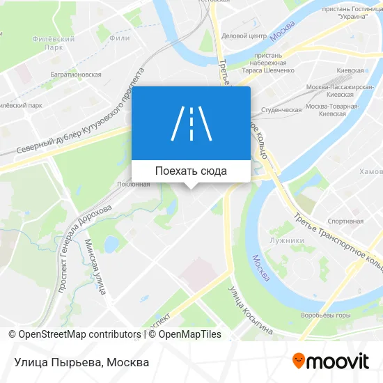 Карта Улица Пырьева