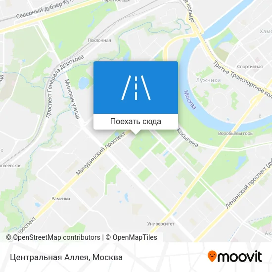 Карта Центральная Аллея