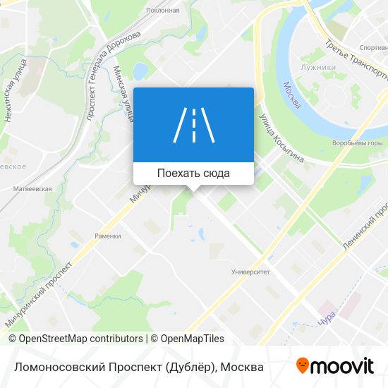 Карта Ломоносовский Проспект (Дублёр)
