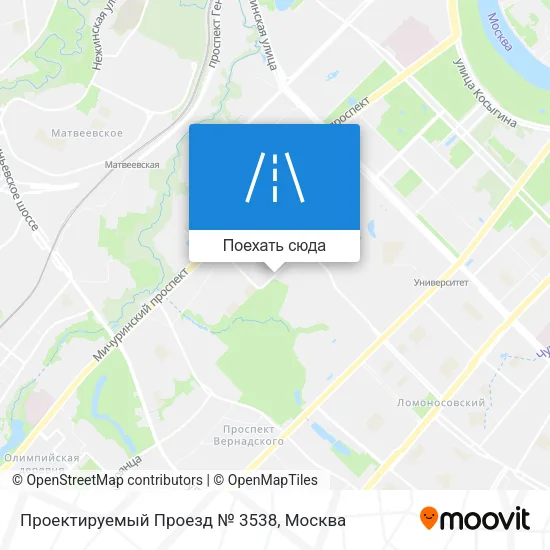 Карта Проектируемый Проезд № 3538