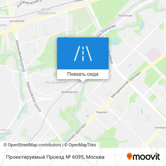 Карта Проектируемый Проезд № 6095