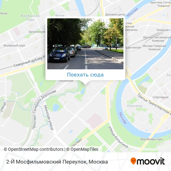 Карта 2-Й Мосфильмовский Переулок