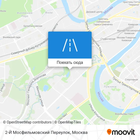 Карта 2-Й Мосфильмовский Переулок