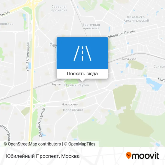 Карта Юбилейный Проспект
