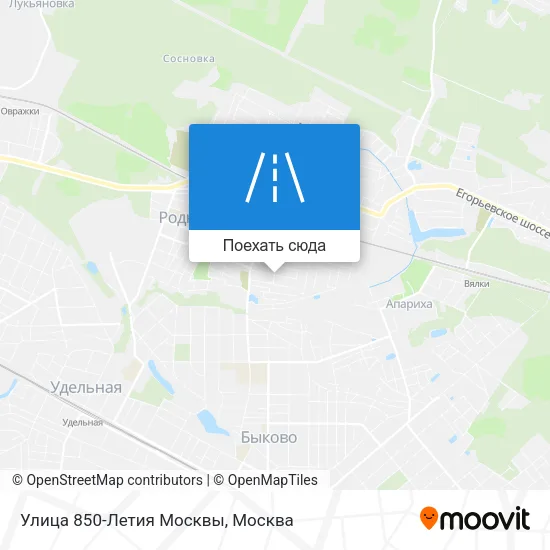 Карта Улица 850-Летия Москвы