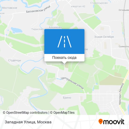 Карта Западная Улица