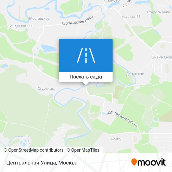 Карта Центральная Улица