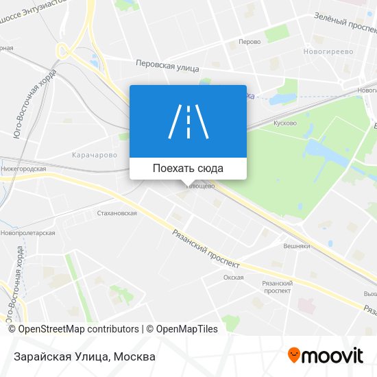 Карта Зарайская Улица