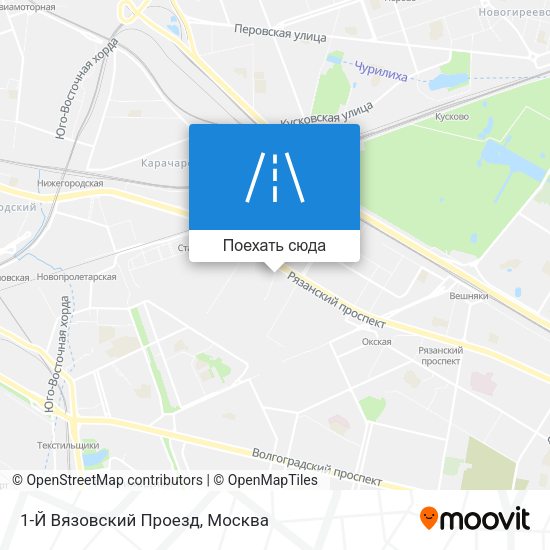 Карта 1-Й Вязовский Проезд