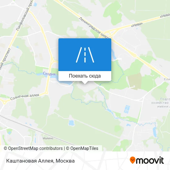 Карта Каштановая Аллея