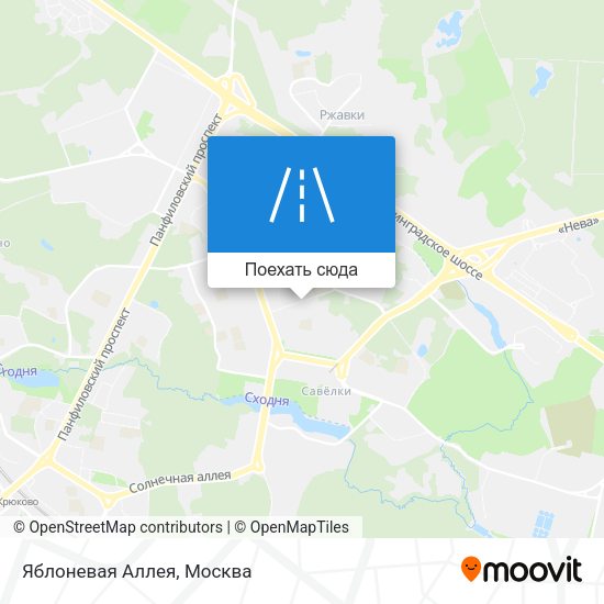 Карта Яблоневая Аллея