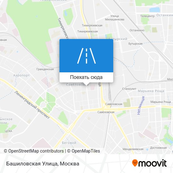 Карта Башиловская Улица
