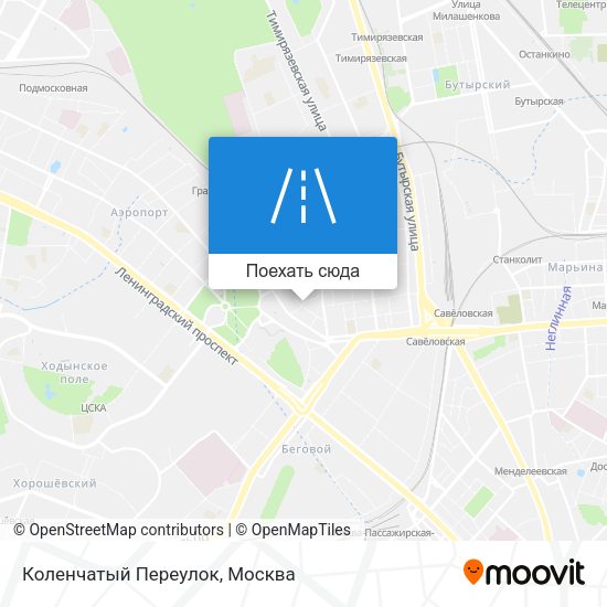 Карта Коленчатый Переулок