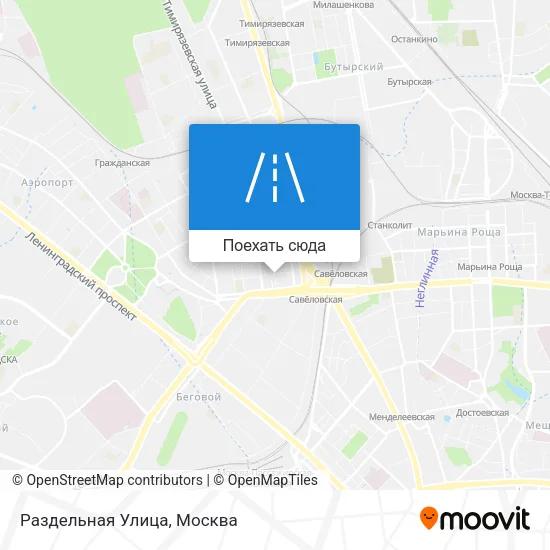 Карта Раздельная Улица