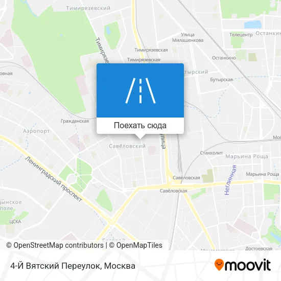 Карта 4-Й Вятский Переулок