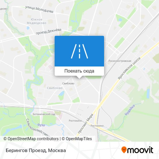 Карта Берингов Проезд