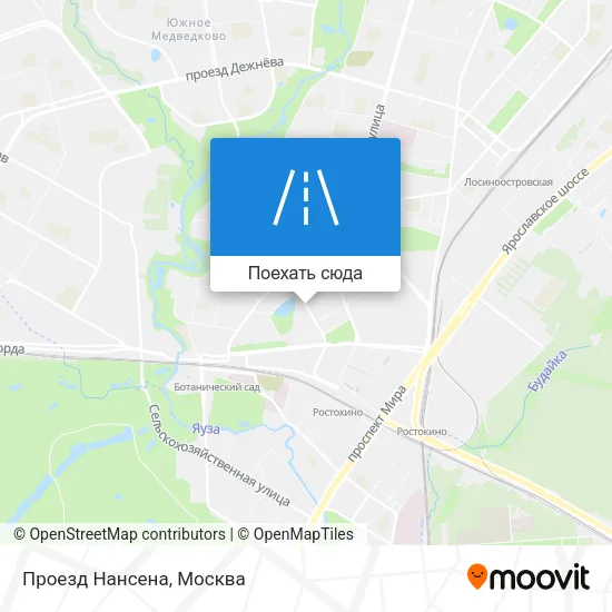 Карта Проезд Нансена