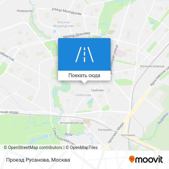 Карта Проезд Русанова