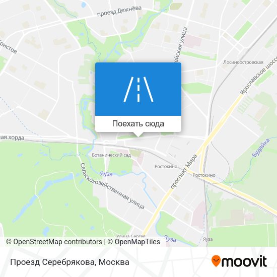 Карта Проезд Серебрякова