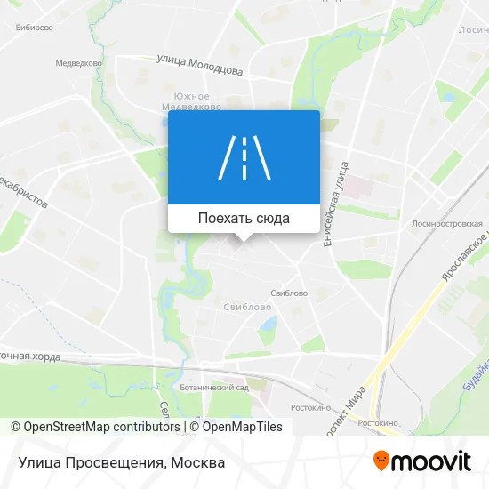 Карта Улица Просвещения