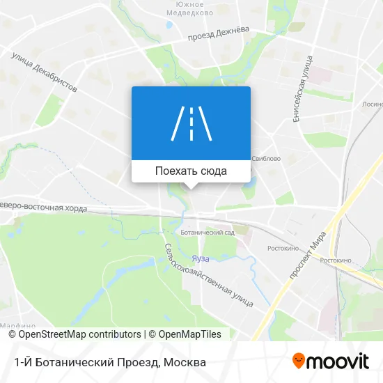 Карта 1-Й Ботанический Проезд