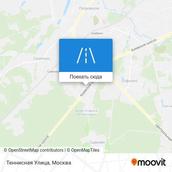Карта Теннисная Улица