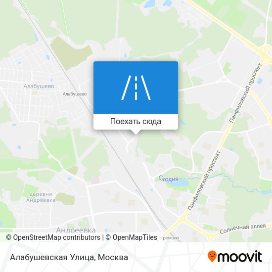 Карта Алабушевская Улица
